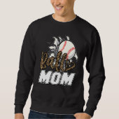 Ball Mom Leopard Baseball Softball Mama Women Moth Trui (Voorkant)