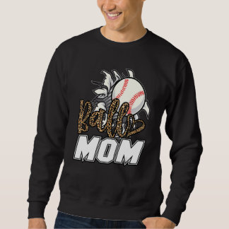Ball Mom Leopard Baseball Softball Mama Women Moth Trui