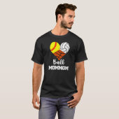 Ball Mommom Heart Softball Volleyball Basketball T-shirt (Voorkant volledig)