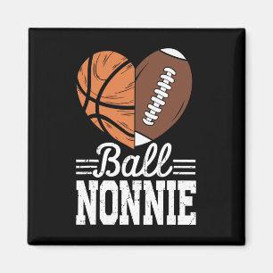 Ball Nonnie Basketbal Football Speler Sport Lover Magneet