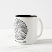 Ball o' Yarn Tweekleurige Koffiemok (Voorkant rechts)