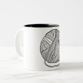 Ball o' Yarn Tweekleurige Koffiemok (Voorkant links)