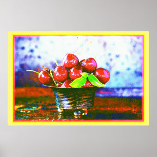 "Ball of Cherries Fruit" kotterfoto. Bestel nu Poster