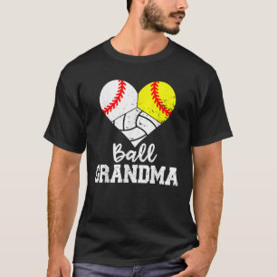 Ball Oma Grappig Honkbal Softbal Volleybal T T-shirt