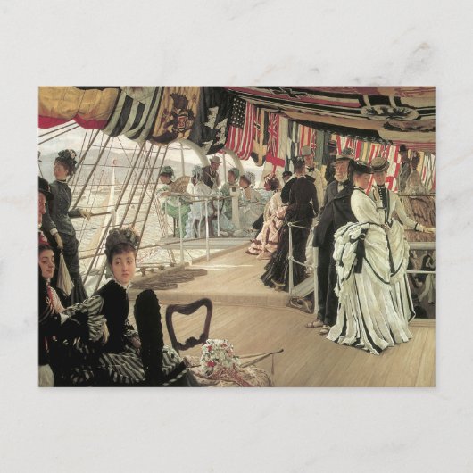 Ball on Shipboard van James Tissot, Victoriaans ku Briefkaart (Voorkant)