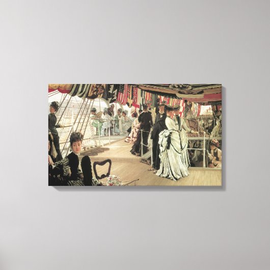 Ball on Shipboard van James Tissot, Victoriaans ku Canvas Afdruk (Voorkant)
