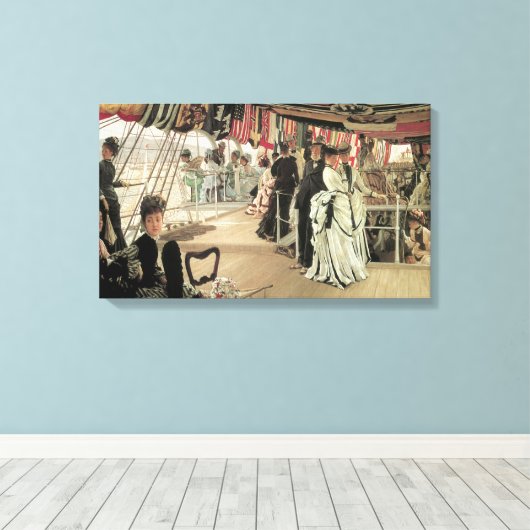 Ball on Shipboard van James Tissot, Victoriaans ku Canvas Afdruk (Insitu (Houten vloer))