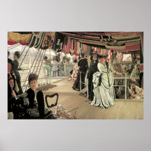 Ball on Shipboard van James Tissot, Victoriaans ku Poster (Voorkant)