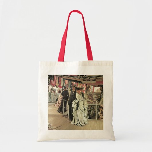 Ball on Shipboard van James Tissot, Victoriaans ku Tote Bag (Voorkant)