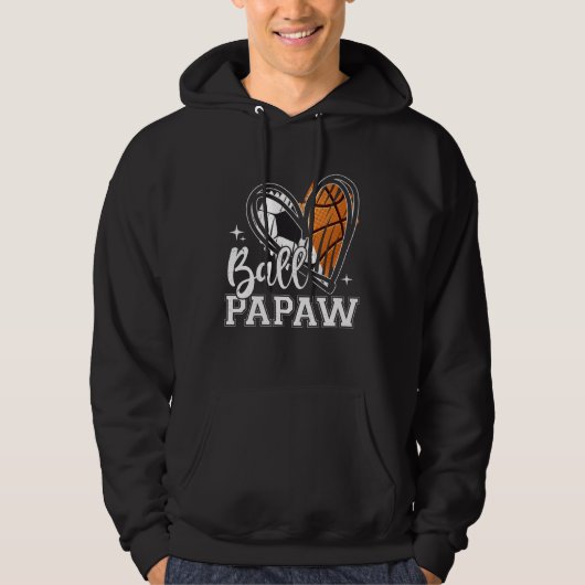 Ball Papaw Soccer Basketball Heart Hoodie (Voorkant)