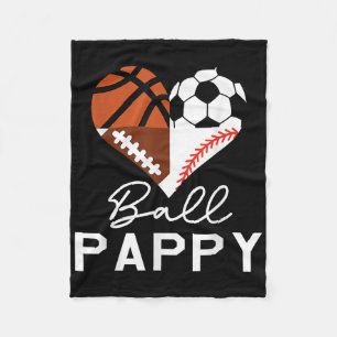 Ball Pappy Basketball Football Baseball Soccer Fleece Deken
