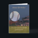 Ball Park 10e verjaardag kleinzoon Kaart<br><div class="desc">Een mooie avond in het ballpark is een perfect afbeelding om je kleinzoon een fijne 10e verjaardag te wensen!</div>