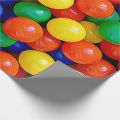 Ball Pit Bouncy Balls blauw, groen, rood, geel Cadeaupapier (Hoek)