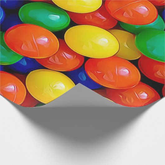 Ball Pit Bouncy Balls blauw, groen, rood, geel Cadeaupapier (Hoek)