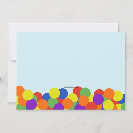 Ball Pit Party uitnodiging (Achterkant)