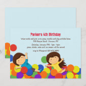 Ball Pit Party uitnodiging (Voorkant / Achterkant)