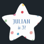 Ball Pit Polka Dots Kids Birthday Party Napkins Ster Sticker<br><div class="desc">Ball pit inspireerde polka stippen in fel speelse kleuren. Dit ontwerp is ontworpen om te coördineren met de uitnodiging van Origami Prints om kinderen te verjagen.</div>