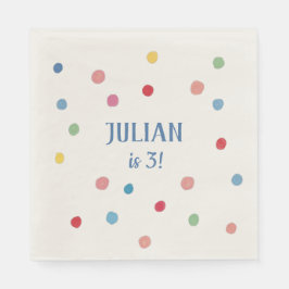 Ball Pit Polka Dots Kids Birthday Party Servet