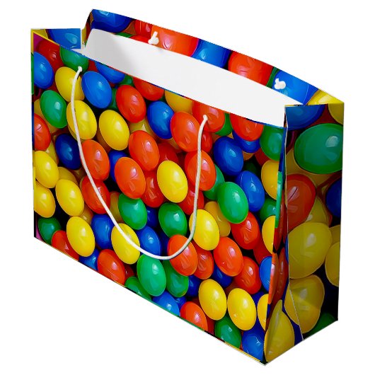 Ball Pit Thed Birthday Bag Groot Cadeauzakje (Achterkant Gekanteld)