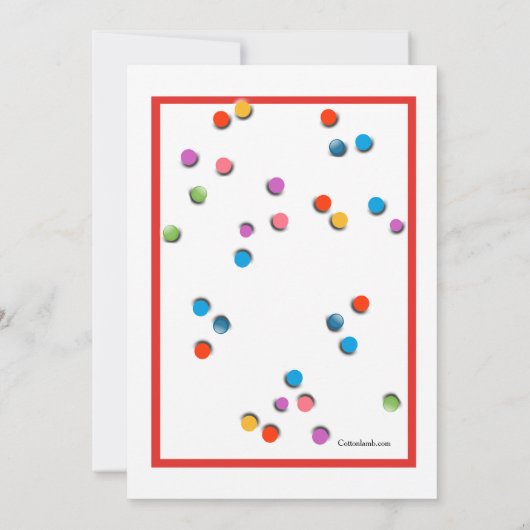 Ball Pit-uitnodigingen Kaart (Achterkant)