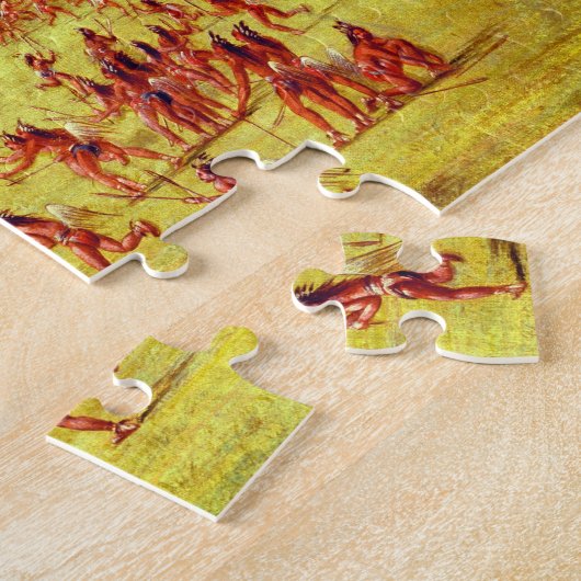 Ball Play of the Choctaw Ball Up George Catlin Legpuzzel (Zijkant)