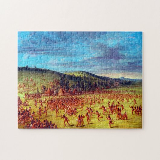 Ball Play of the Choctaw Ball Up George Catlin Legpuzzel (Horizontaal)