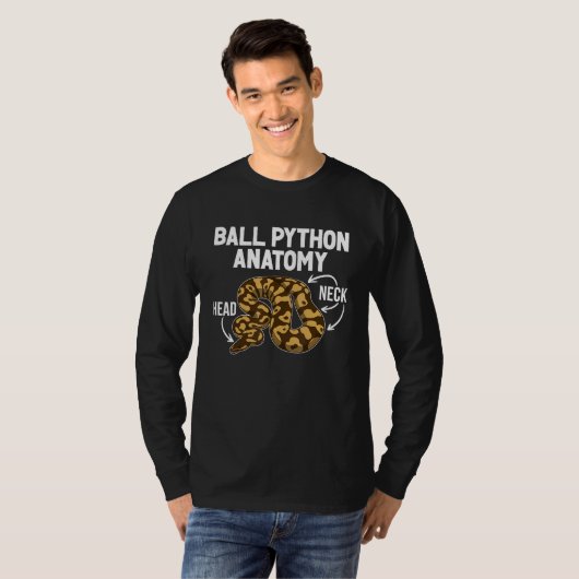 Ball Python Anatomie Bal Python Eigenaar Bal Pytho T-shirt (Voorkant volledig)