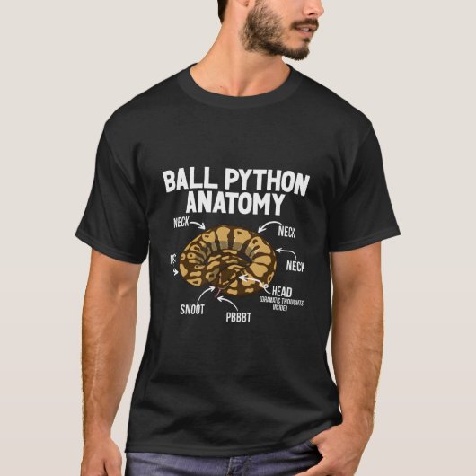 Ball Python Anatomie Bal Python Eigenaar Bal Pytho T-shirt (Voorkant)