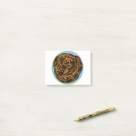 Ball Python Circle Post-it® Notes (Op bureau)