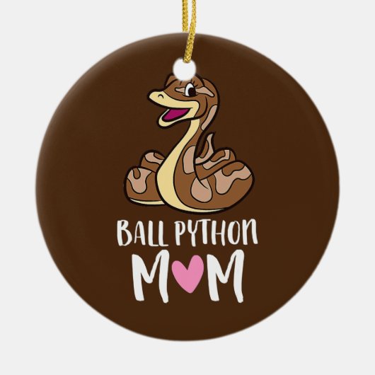 Ball Python Ma Snake Ball Python Keramisch Ornament (Voorkant)