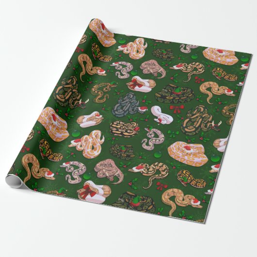 Ball Python Morph Holiday Cadeaupapier (Uitgerold)