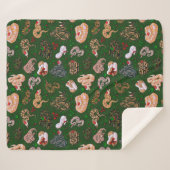 Ball Python Morph Holiday Green Sherpa Deken (Voorkant (horizontaal))