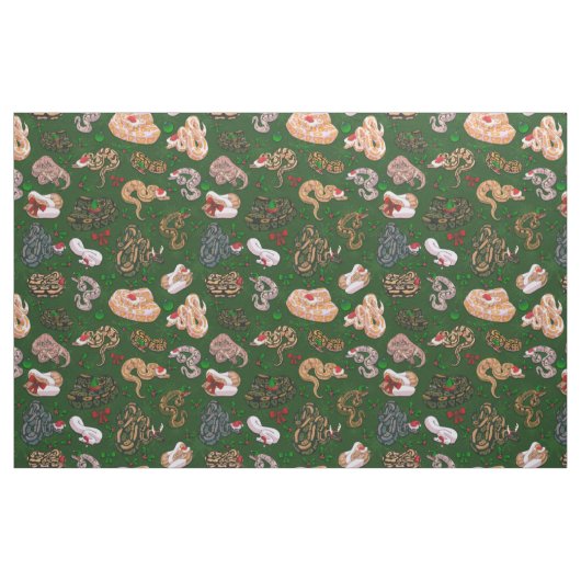Ball Python Morph Holiday Green Stof (Fat Quarter)