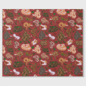 Ball Python Morph Holiday Red Cadeaupapier (Vlak)