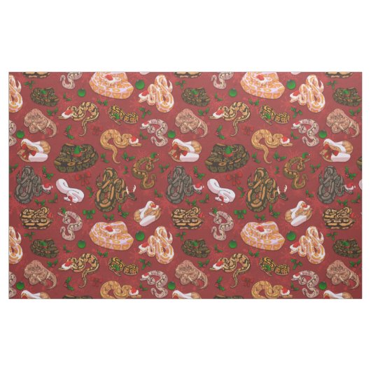 Ball Python Morph Holiday Red Stof (Fat Quarter)