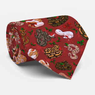 Ball Python Morph Holiday Red Stropdas