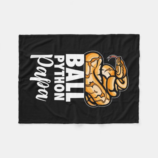 Ball Python Papa Fleece Deken (Voorkant (Horizontaal))