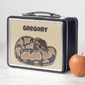 Ball Python Snake, Brown and Tan Personalized (In situ)