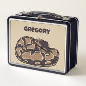 Ball Python Snake, Brown and Tan Personalized (Voorkant)