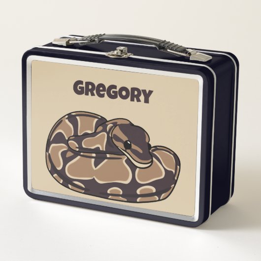 Ball Python Snake, Brown and Tan Personalized (Voorkant)
