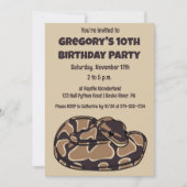 Ball Python Snake, Brown and Tan Personalized Kaart (Voorkant)