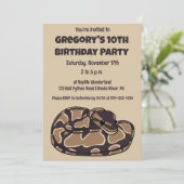 Ball Python Snake, Brown and Tan Personalized Kaart (Staand voorkant)