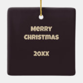 Ball Python Snake, Brown and Tan Personalized Keramisch Ornament (Achterkant)