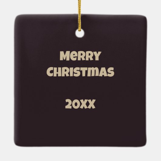 Ball Python Snake, Brown and Tan Personalized Keramisch Ornament (Achterkant)