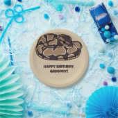 Ball Python Snake, Brown and Tan Personalized Papieren Bordje (Feest)