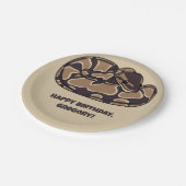 Ball Python Snake, Brown and Tan Personalized Papieren Bordje (Gekanteld)