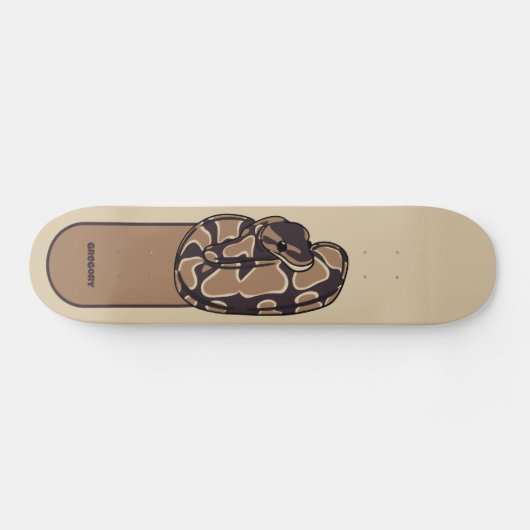 Ball Python Snake, Brown and Tan Personalized Persoonlijk Skateboard (Horizontaal)