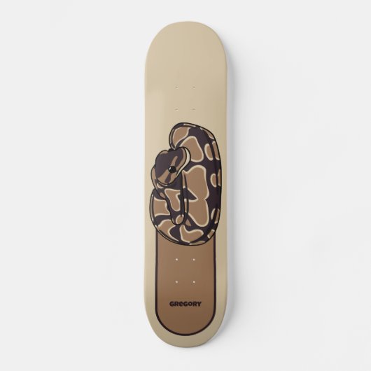 Ball Python Snake, Brown and Tan Personalized Persoonlijk Skateboard (Voorkant)