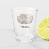 Ball Python Snake, Brown and Tan Personalized Shot Glas (Achterkant)