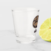 Ball Python Snake, Brown and Tan Personalized Shot Glas (Links)